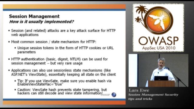 OWASP AppSec USA 2010: Session Management Security tips and Tricks 1/3 смотреть онлайн