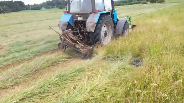 Сенокос 2019 — МТЗ с двумя косилками (4,5 га в час) смотреть онлайн