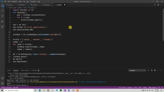 Python Tutorials For Beginners in Urdu + Hindi (2020) | Topic 28. GUI Part-3 (Using Listbox) смотреть онлайн