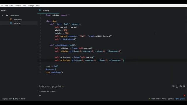 EP02 - Divisão dos frames iniciais (Python 3: Tkinter) смотреть онлайн
