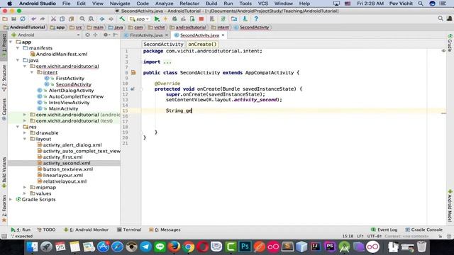 Android Tutorial - #14 Send data from activity to activity using Intent смотреть онлайн