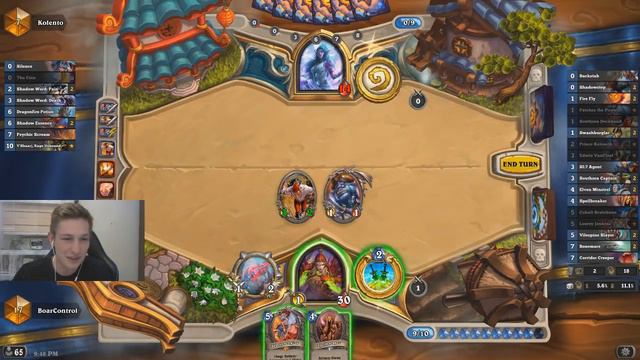 (Hearthstone) BoarControl vs Kolento | 9 Games In A Row Top Legend смотреть онлайн