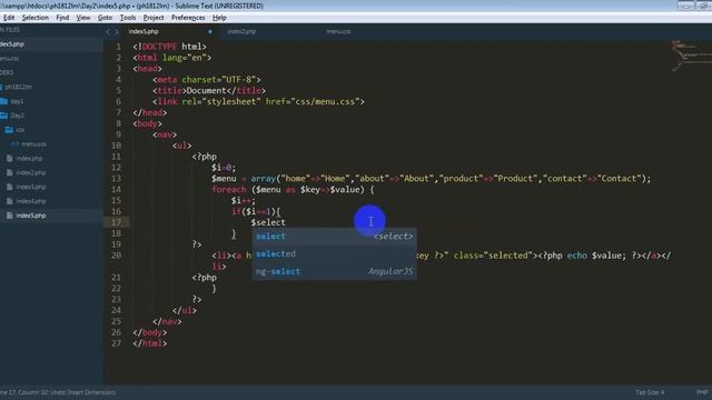 Demo menu PHP смотреть онлайн