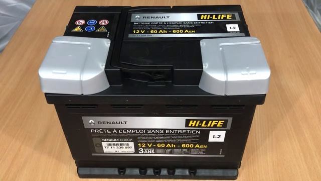 Аккумулятор Renault Hi LIFE 12V 60Ah 600A 7711238597 смотреть онлайн