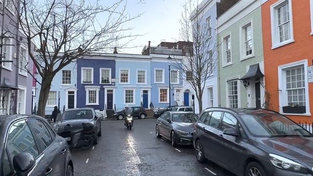A Rainy London Walk in Kensington | Beautiful Colour House, Kensington Side Streets [4K HDR] смотреть онлайн