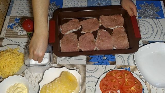 Мясо с ананасом. Необычное блюдо. Видео - рецепт. смотреть онлайн