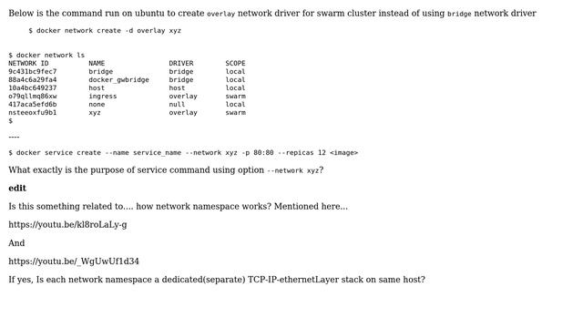 What is the purpose of overlay network driver? смотреть онлайн