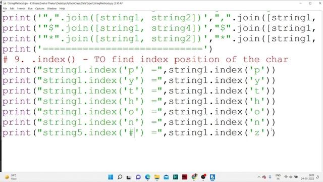 Python String Data type and its Methods смотреть онлайн