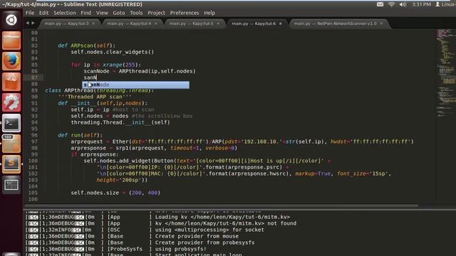 Scapy / Kivy-Tut-6 (MultiThreading our ARP Scan) смотреть онлайн
