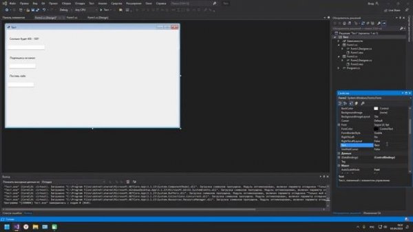 Практическая работа в Visual Studio C#: Авторизация с тестом