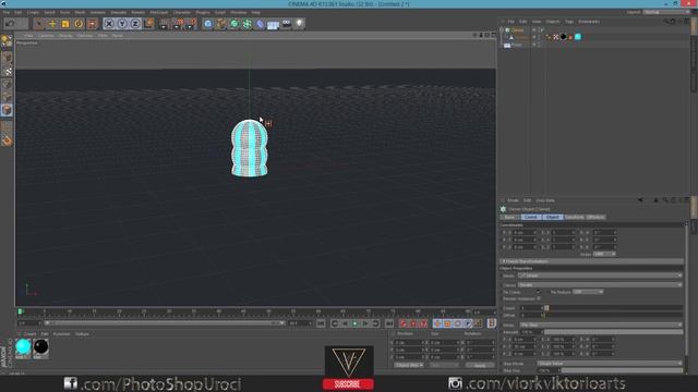 Светещи 3D топки /Cinema4D + Photoshop CC/ смотреть онлайн