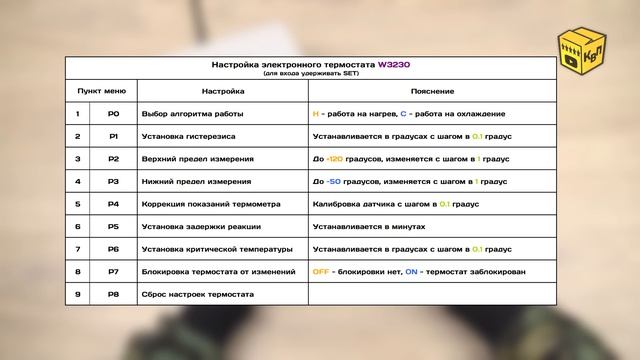? Электронный термостат W3230 ? - Простой контроллер для автоматизации обогрева и охлаждения смотреть онлайн