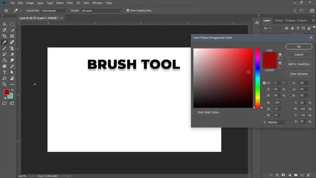 how to use Brush Tool in Adobe Photoshop | Lec -8 смотреть онлайн