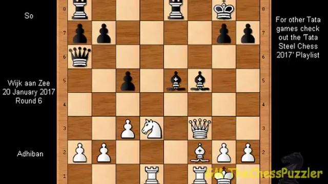 Wesley So Moprhy's Variation on Adhiban King's Gambit Rd6 Tata Steel Chess 2017 смотреть онлайн