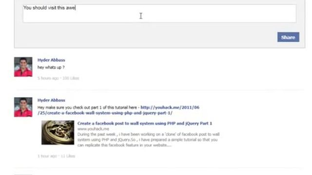 Creating a post-to-wall similar to facebook with jquery and PHP смотреть онлайн