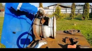 Печь для казана из дисков своими руками.С галантинами