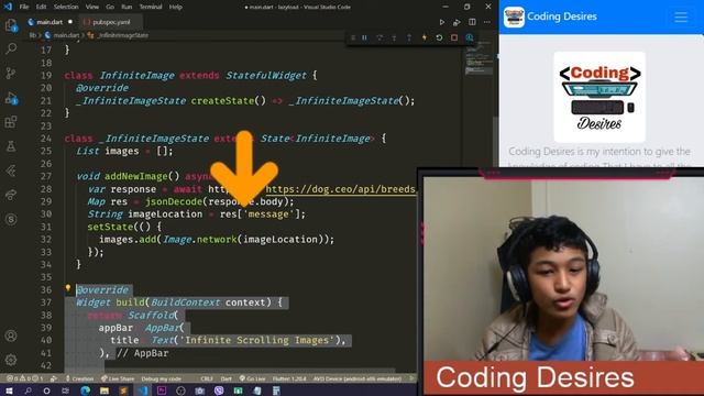 Implement Lazy Loading In Flutter | Infinite Scrolling | Coding Desires смотреть онлайн