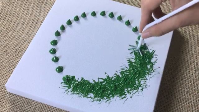 Christmas Wreath? / Diy Acrylic Painting For Beginners / Painting Tutorial #79 / Satisfying ASMR