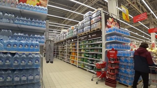 Situation with Toilet Paper & Water in Moscow! Empty Shelves in Russian Store "Auchan"? смотреть онлайн