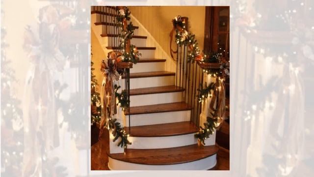 Как красиво украсить лестницу к Новому году | для дома и дачи смотреть онлайн