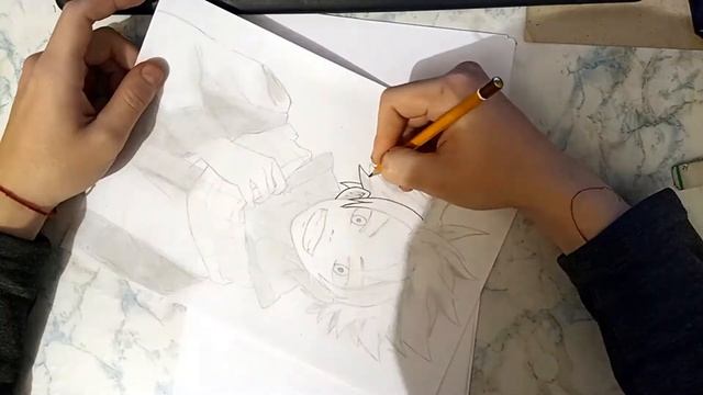 Рисую Нацу из аниме Хвост феи / Рисую аниме / Drawing process / Процесс рисования смотреть онлайн
