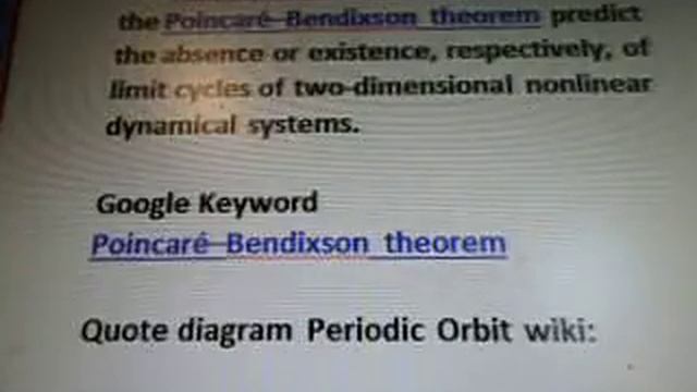 Line 22 7b262 Limit Cycle Point Orbit  Poincare Bendixson Hilbert NODES WOW SETI смотреть онлайн
