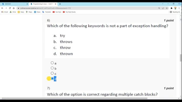 NPTEL PROGRAMMING IN JAVA WEEK 5 ASSIGNMENT ANSWERS | 2022 смотреть онлайн