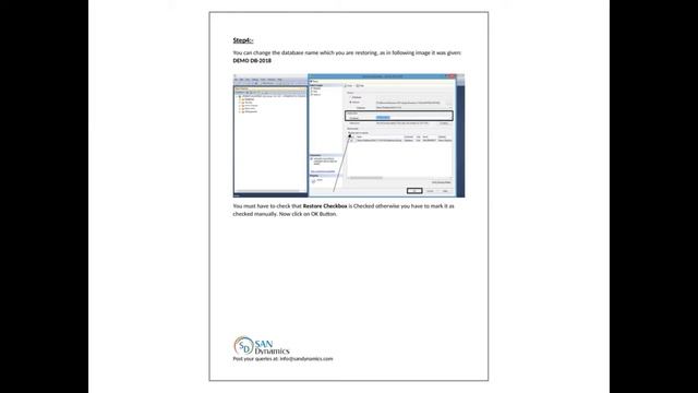 DM 2018-21 SQL Restore Database смотреть онлайн