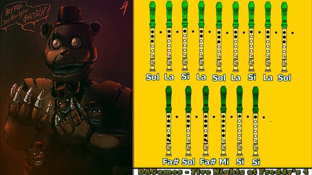 Break My Mind (FNAF 4 Song) on Recorder (NOTES) смотреть онлайн