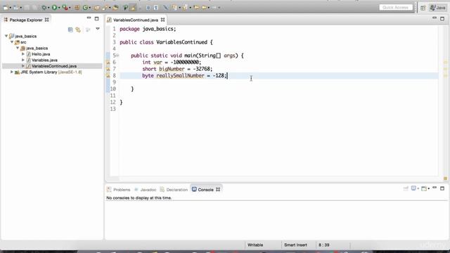 More on Data Types in Java Eclipse смотреть онлайн
