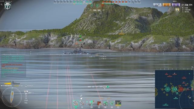 Cruiser Hindenburg: Pro game, 424k! World of Warships смотреть онлайн