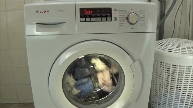 BOSCH WAB28220 washing machine, mix cotton wash 20 degrees program test example movie #294 смотреть онлайн