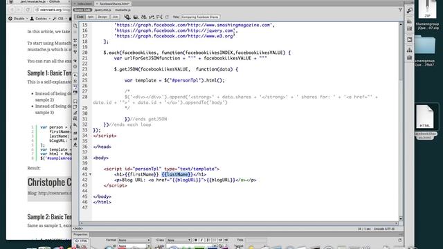 (4/10) Defining an External Template for Mustache.js - Graphing Data with HTML5 Animation смотреть онлайн