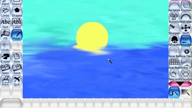 SUNSET SCENE IN TUX PAINT смотреть онлайн