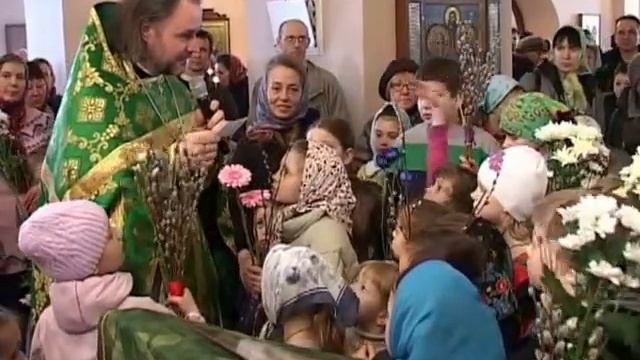 Детская литургия в Вербное воскресенье 2015 смотреть онлайн