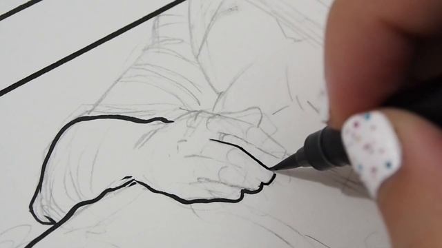 Studio Vlog 48 - Brush pen art | Getting 6 comic panels inked смотреть онлайн