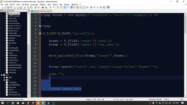 Add and Display Image using php and mysql смотреть онлайн