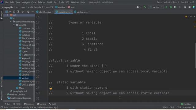 #14 What is Variable in Java ? Types of Variable ? Use of Local , Static ,Instance & Final Variable смотреть онлайн