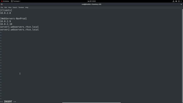 RHCE RHEL 8 - Ansible - Inventory (Create a static host inventory file) смотреть онлайн