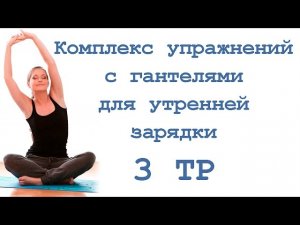 Комплекс упражнений с гантелями для утренней зарядки (3 тр)