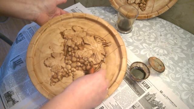 Красим панно растворимым кофе.Шикарный эффект! смотреть онлайн