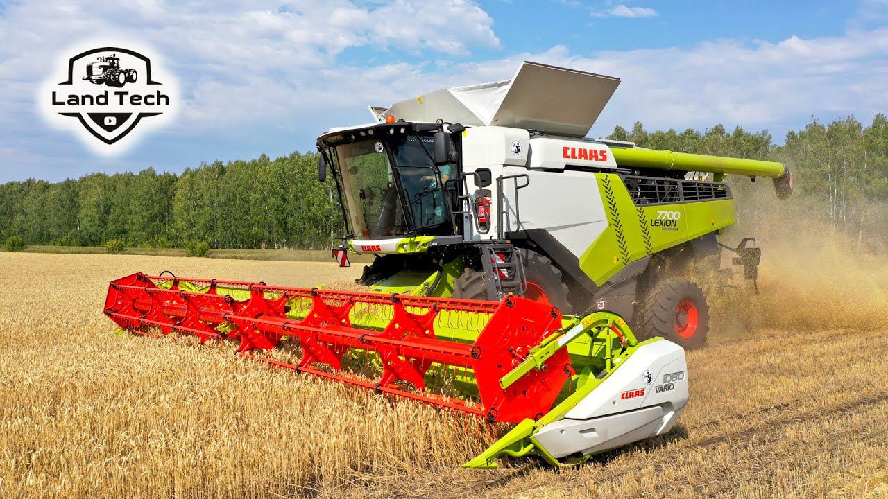 CLAAS Lexion 7700 - Новый гибридный комбайн с двумя роторами уже на полях России! Обзор и работа! смотреть онлайн