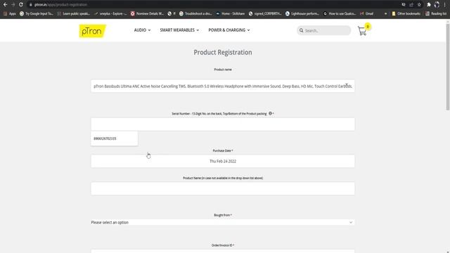 How to Register Warranty for PTron Bassbuds Bluetooth Earbuds with 13 digit serial number смотреть онлайн