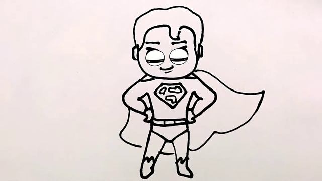 Draw Superman For Kids | Bolalar Uchun Supermenni Chizish | рисуем Супермена для детей