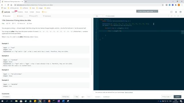 LeetCode | собеседование it | 1704. Determine if String Halves Are Alike смотреть онлайн