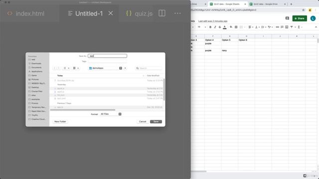 AJAX Dynamic Web Pages 0309 - Load JSON source data from a Google Sheet File смотреть онлайн
