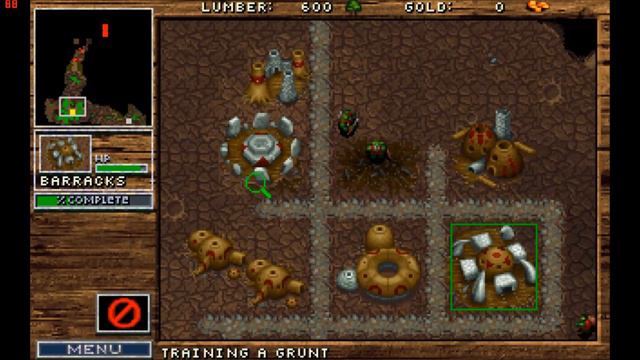 Warcraft: Orcs & Humans (1994) Orc Mission 5 DOSBox gameplay смотреть онлайн