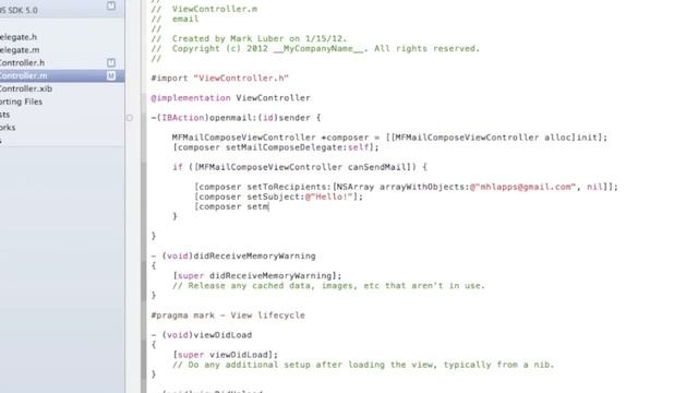 iOS App Development: In-App Emailing смотреть онлайн