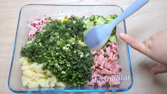 ОКРОШКА как готовлю ее я БЫСТРО ПРОСТО ВКУСНО выручает в жару смотреть онлайн