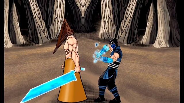 Pyramid Head VS Sub-Zero mortal kombat . Drawing cartoon 2 Animation. Full Hd 10840p . смотреть онлайн